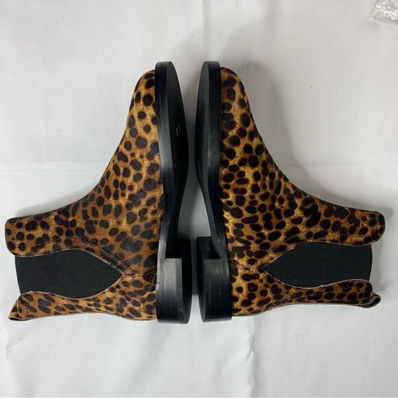 REBECCA MINKOFF Sabeen Too Brown Cow Hair Chelsea Slip On Boots - Picture 4 of 12